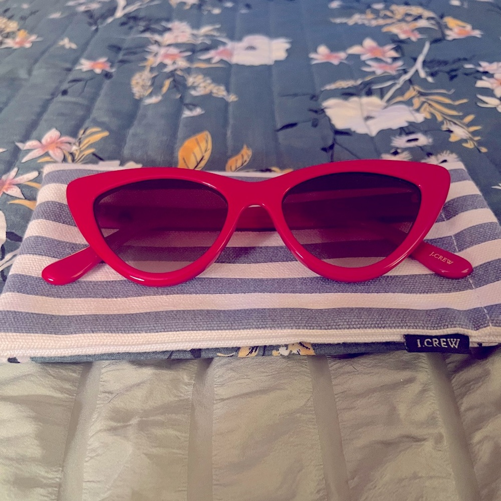 J.Crew Red Cat Eye Sunnies